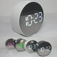 thumbnail image 3 of Réveil de Chevet à Grand Écran LED Horloge Numérique LED Horloge Numérique Cadre Blanc Lumière Blanche, 3 of 9