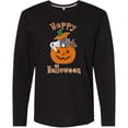 thumbnail image 3 of Inktastic Happy Halloween Kittens in Pumpkin Long Sleeve T-Shirt, 3 of 5