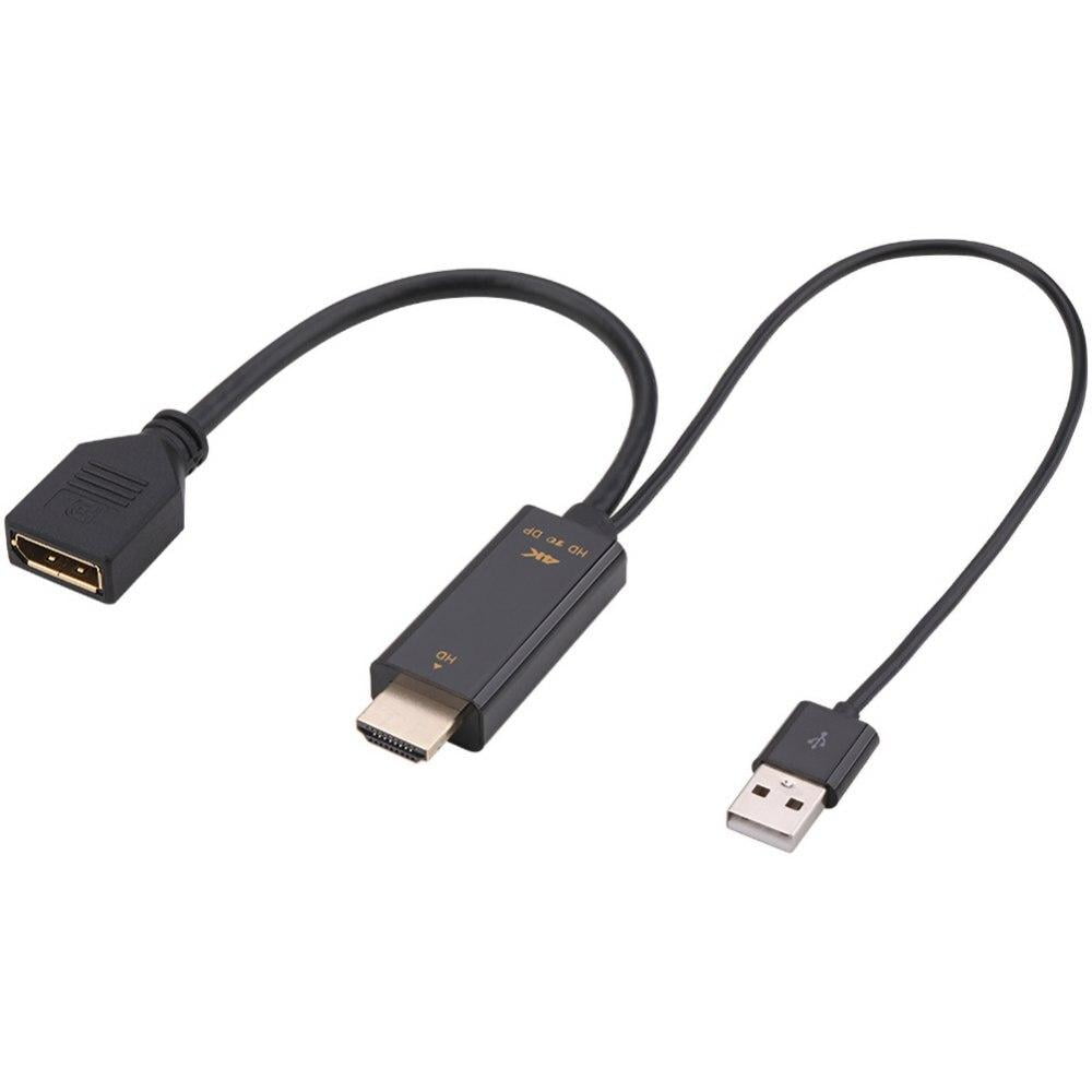 Delivery on Time!!4K 60Hz HDMI-compatible to DisplayPort Adapter Cable 1080p HDMI to DP Converter Male to Female USB DP Adapter for Laptop PC Ps4,