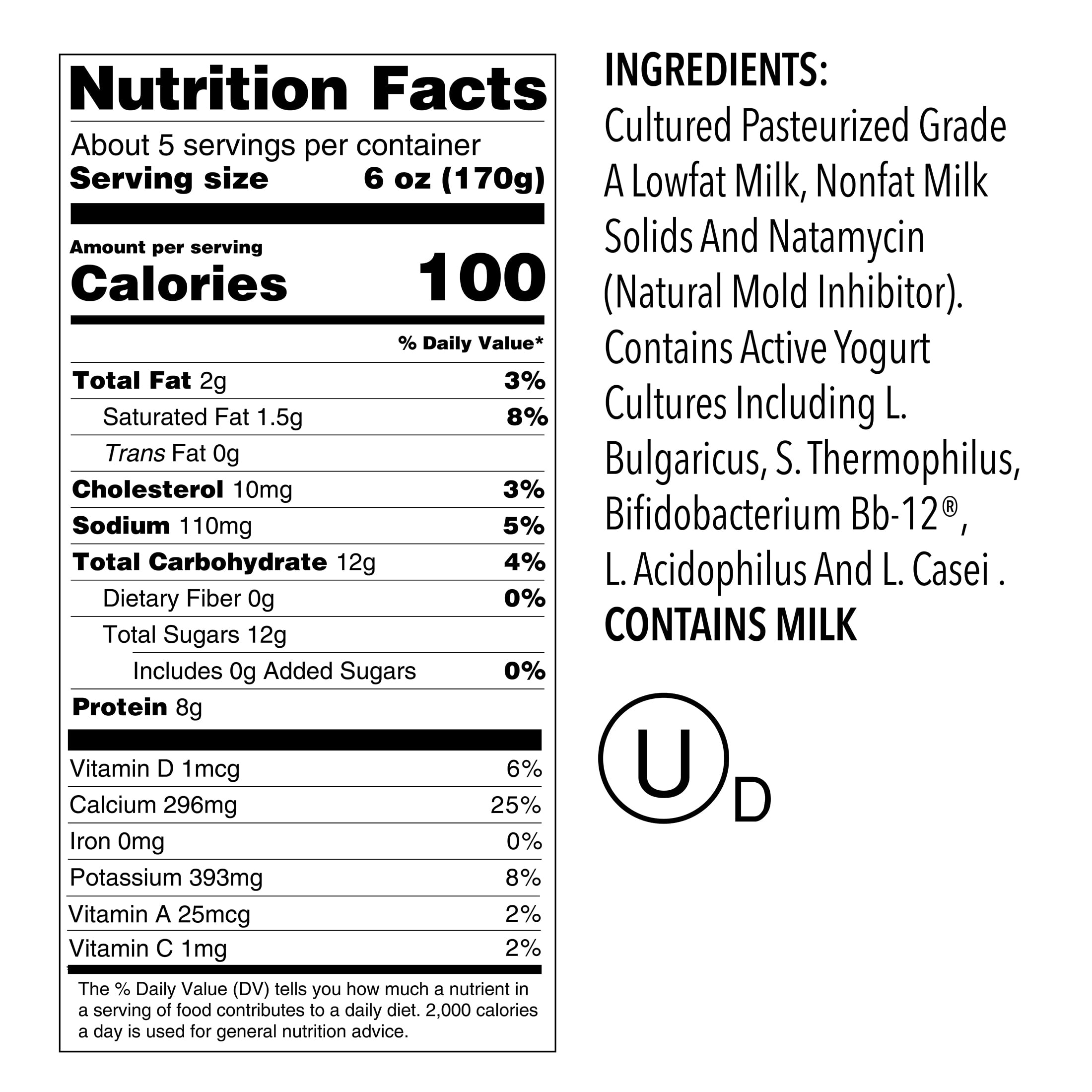 Desi Fresh Foods Dahi Low Fat Milk Plain Yogurt, 32 oz, 1 Count
