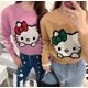 thumbnail image 3 of Hello Kitty-suéter rosa con cuello redondo para niña, ropa holgada de estilo coreano, parte inferior de punto corta, ropa para niños, 3 of 4