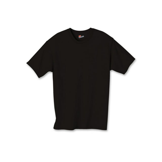Hanes Authentic TAGLESS Kid`s Cotton T-Shirt, XL, Black