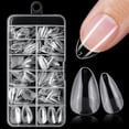 thumbnail image 1 of Puntas de gel Fake Nails LuckForever, 240 unidades, cortas, color almendra, cobertura completa, 1 of 7