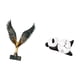 thumbnail image 5 of Estatua de la casa,Estatua de ala hecha a mano,artesanía de resina para cafetería,Escultura de alas extendidas,adorno artesanal,Reloj de pared,Reloj de pared Panda Decoración del hogar Lindo, 5 of 8