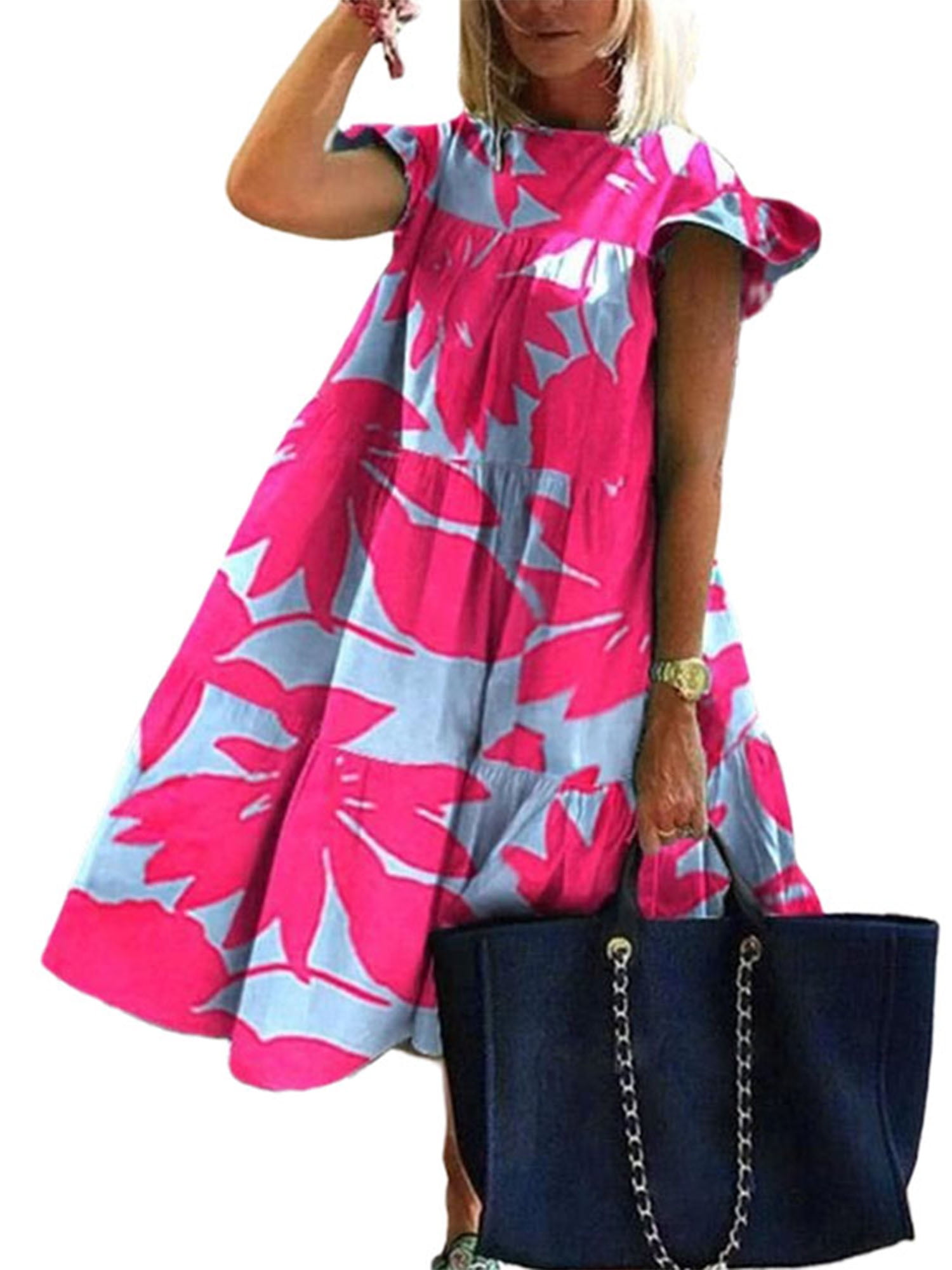 Lumento Floral Midi Dress for Womens 