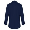 thumbnail image 5 of IROINNID Button Up Shirts for Men Button V-Neck Long Sleeve T-Shirt Autumn Solid Loose Blouse Tops,Dark Blue, 5 of 6