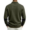 thumbnail image 5 of Men's Polo Shirts Long Sleeve Autumn Color Blocking Lapel Polo Shirt, 5 of 8