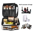 thumbnail image 2 of FORMRS Travel Makeup Bag Large Capacity Train Case Cosmetic Organizer with Adjustable Dividers, White Abstract Shapes, 2 of 8