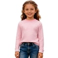 thumbnail image 3 of BJUTIR Boys T Shirts Striped Long Sleeve Crewneck T Shirt Casual Kids Top Soft Comfortable For Childrens Flexible Fit Top Size 9-10 Years, 3 of 6