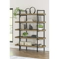 thumbnail image 2 of Signature Design by Ashley Montia 76" 5 Shelf Bookcase, Light Brown, 2 of 9