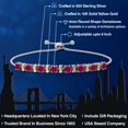 thumbnail image 3 of Gem Stone King 925 Silver and 10K Yellow Gold Red Created Ruby Bracelet for Women | 2.00 Cttw | Gemstone July Birthstone | Round 4MM | Adjustable up to 9 inch, 3 of 7