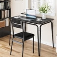 thumbnail image 4 of Kitchen Table and Chairs for 4, 5Pcs Dining Table Set for 4,Modern Dining Room Table Set, Dinner Table Set for 4, Rectangular Dinette Set Furniture for Small Space, Apartment,Home,Office,Black, 4 of 7