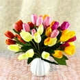 thumbnail image 4 of Fnochy Fake Tulips Artificial Flowers Real Touch 11.8" Silk Flower, Assorted Colors for Home Kitchen Decor, Mother's Day Spring Easter Wedding Bouquet Decorations, Office Floral, 4 of 8
