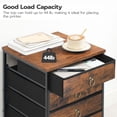 thumbnail image 5 of 5-Drawer Chest, File Cabinet, Office Cabinet with Drawers, Rolling Printer Stand, Filing Cabinet for Living Room, Home Office, Nonwovens Drawer, Easy Assembly, Rustic Brown, 5 of 18