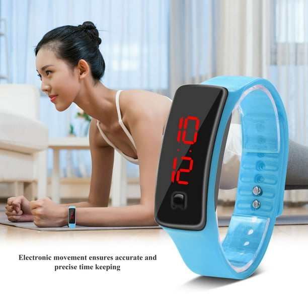 Reloj De Pulsera LED ANGGREK Digital Deportivo Para Mujeres Y Hombres Blanco Negro Rojo Morado Rosa Verde Claro Azul Lago Azul Claro