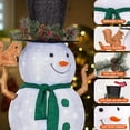 thumbnail image 2 of NALONE 6 FT Christmas Lighted Snowman with 200 LED Lights & Timer, Collapsible Snowman Christmas Decorations Outdoor Yard Home, Fluffy Snowman with Bird & Squirrel(6FT), 2 of 8