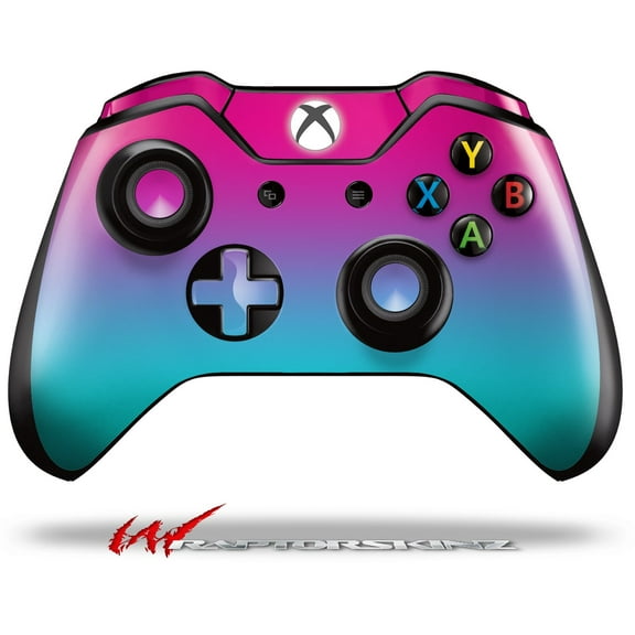 Decal Style Skin for Microsoft XBOX One Wireless Controller Smooth Fades Neon Teal Hot Pink - (CONTROLLER NOT INCLUDED)