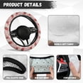 thumbnail image 6 of Yuyamidu Aztec Cow Print Steering Wheel Cover Sunflower Steering Wheel Case Winter Automotive Car Wrap Cover Fluffy Decorative Accessories for Most Auto Sedan, 6 of 7