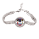thumbnail image 1 of Colorful soldado Reino Unido Inglaterra histórica bandera patron marca ilustración Pulsera de tobillera de cadena de tenis, joyería de diamantes, 1 of 3