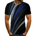 thumbnail image 1 of T-Shirts Décontractés pour Hommes 2024, Hauts à Carreaux 3D, Mode Été à Manches Courtes, Col Rond, 1 of 5