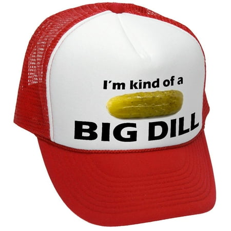 I'M KIND OF A BIG DILL - funny parody - Mesh Trucker Hat Cap, Red