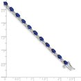 thumbnail image 4 of Auriga Fine Jewelry 10K White Gold Diamond and Sapphire Bracelet 7" for Women, 4 of 5