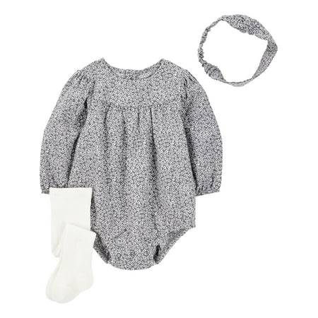 Carter's Child of Mine Baby Girl Bubble Romper Set, 3-Piece, Sizes 0/3-24 Months