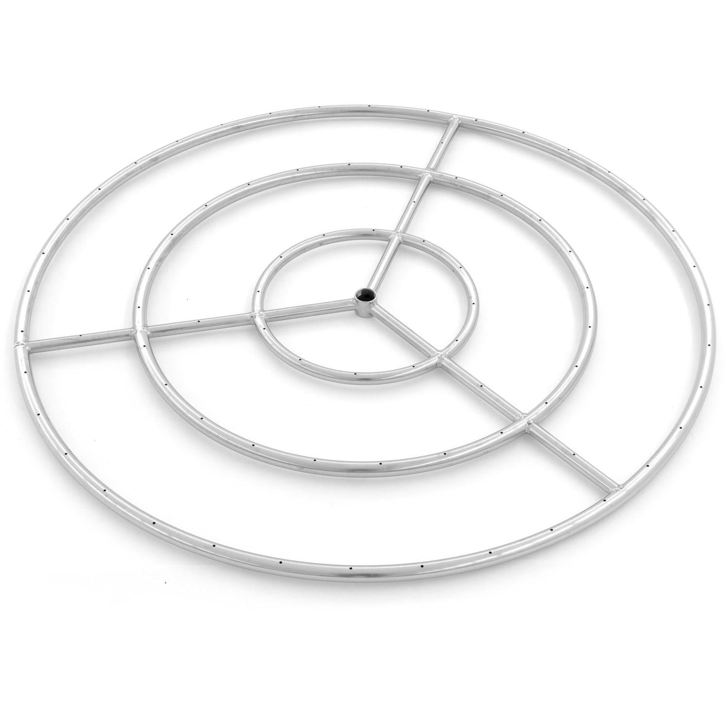 Natural Gas Triple Ring Burner, 36 Stainless Steel Fire Pit Ring