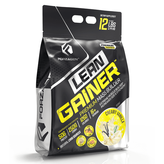 Lean Gainer Premium Mass Builder 12 LBS and 8 LBS Size availables Creamy Vanilla / 12 LBS