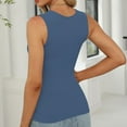 thumbnail image 6 of JIUKE Going out Tops for Women Ribbed Knit Tank Tops Square Neck Sleeveless Slim Solid Color Undershirts, 6 of 8
