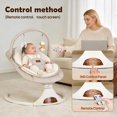 thumbnail image 4 of Columpio para bebé Viriwebaby portátil de 5 velocidades con Bluetooth, beige, 4 of 8