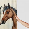 thumbnail image 3 of Patifu Horses Touching Noses Home Bathtubs Bathroom Shower Curtain Set with Hooks 36"x72, 3 of 7