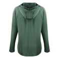 thumbnail image 3 of Women's-Cutter & Buck  Hunter Green Portland Timbers Coastline Epic Comfort Eco Recycled Quarter-Snap Raglan Hoodie Top, 3 of 3