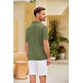 thumbnail image 6 of COOFANDY Mens Cuban Shirt Short Sleeve Button Down Shirts Summer Beach Wedding Shirt Regular Fit, 6 of 6