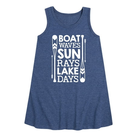 

Instant Message - Lake Days Quote - Toddler & Youth Girls A-line Dress
