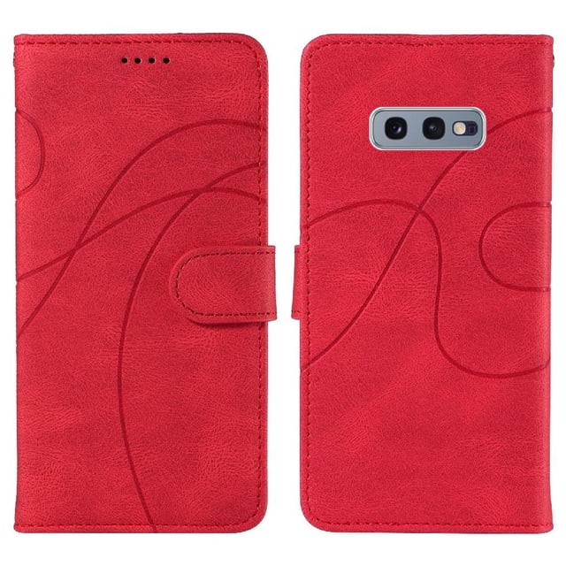Flip Case For FOXDOCK Samsung Galaxy S10E Card Slots and Kickstand Function Skin Feel Leather