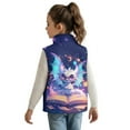 thumbnail image 2 of Uorisanigo Girls Boys Fleece Jacket Scholar Dragon Vest Soft Fuzzy Sleeveless Zip Front Jacket Fashion Fall Winter Clothes Casual Lightweight Warm Outwear 2-12 Years, 2 of 7