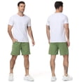 thumbnail image 5 of Taigaofy Men's Athletic Workout Shorts Quick Dry Moisture-Wicking Lightweight Gym Running Training 7" Green 2XL, 5 of 9