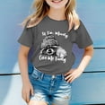 thumbnail image 2 of NINGMENG Hauts et T-Shirts pour Filles Enfants Mignon Raton Laveur Imprimé Animal Col Rond Manches Courtes Chandail T-Shirts Extérieur, Gris, 5-6 Ans, 2 of 4