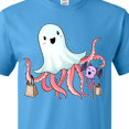 thumbnail image 4 of Inktastic Cute Ghost Octopus Trick or Treating with Bat T-Shirt, 4 of 5
