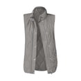 thumbnail image 3 of VISALY Women's Button Down Zip Up Jacket Vest Cropped Puffer Vest Women Lightweight Quilted Stand Collar Sleeveless Jackets Fall Winter Coat Grey M, 3 of 6