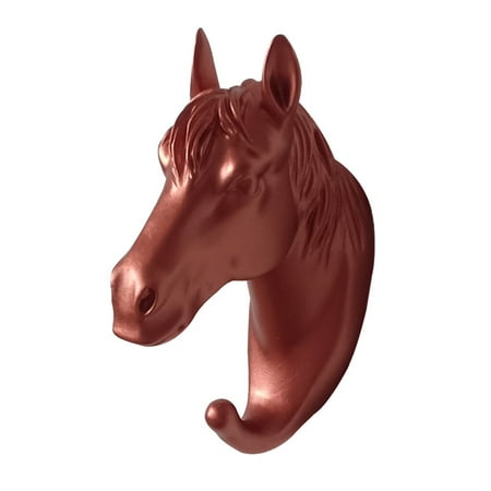 

maytalsoy Animal Head Wall Hanger Wall-mounted Hook Clothes Key Holder Art Resin Ornament Gift Decorative Home Living Room Rose Gold Type 1