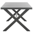 thumbnail image 5 of Safavieh Core Modern Aluminum Outdoor Dining Table, Gray, 5 of 10