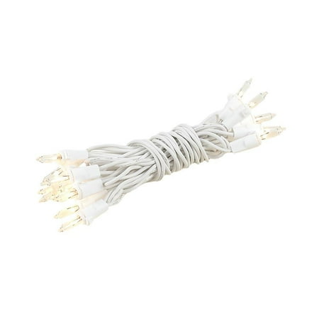 Non Halogen Christmas Lights Novelty Lights 20 Light Christmas Craft Mini Light Set, Non-Connectable, White Wire, 8' Long ()