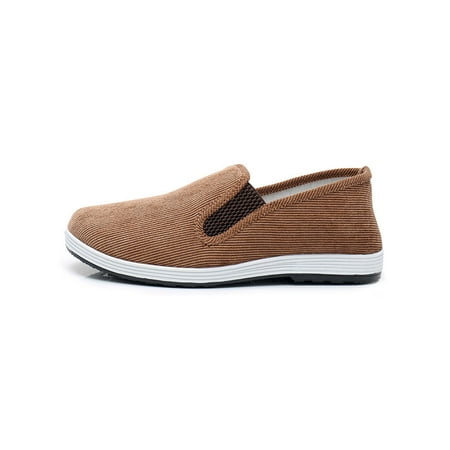 

Ritualay Womens Casual Shoe Non-slip Cotton Loafers Slip-On Winter Flats Lightweight Comfortable Walking Shoes Unisex Mens Warm Khaki Corduroy 7