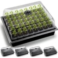 thumbnail image 1 of Seed Starter Tray with DomeSets XL Cell Seedling Trays(Total Cells) Plant Germination Tray with Humidity Vented Lid and Base Mini Propagator Plant house for Seed Growing, 1 of 9