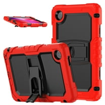 FJLBDE Case for Lenovo Tab One 8.7 inch/K9 TB305FU 2025, Rugged Shockproof Tablet Cases Cover with Kickstand Shoulder Strap, Red