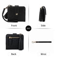 thumbnail image 6 of Montana West Small Wallet for Women Floral Embossed RFID Bifold Mini Card Holder with Tassel, Black, 6 of 7