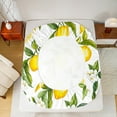 thumbnail image 5 of Manfei Lemon Queen Sheet Sets,Cute Fruit Flat Sheet,Yellow Green White Queen Fitted Sheet,Super Cozy Room Decor,4 Pieces, 5 of 7