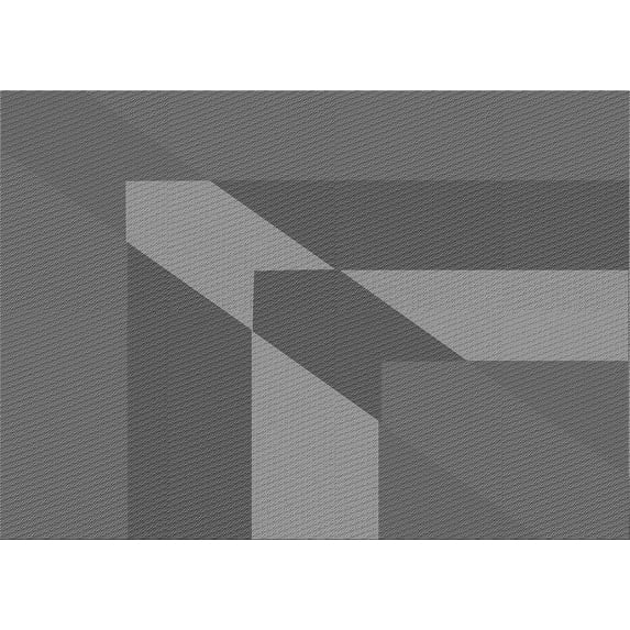 Ahgly Company Indoor Rectangle Patterned Gunmetal Gray Area Rugs, 5' x 8'